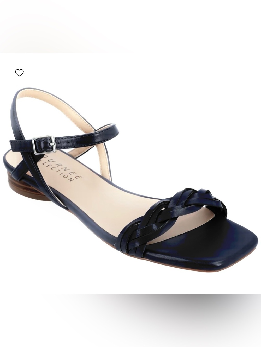 Braided Strap Navy Women's Open-Toe Sandals with Ankle Buckle New Size 5 1/2 - Picture 2 of 8
